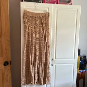 Free People crochet maxi skirt